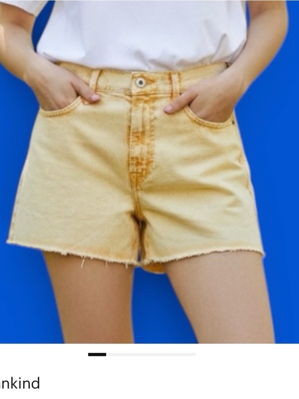 🎉HP🎉7 For All Mankind Monroe High Rise Frayed Hem Yellow shorts. Size 29